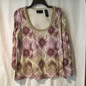 Axcess long sleeve scoop neck ladies shirt Size Large